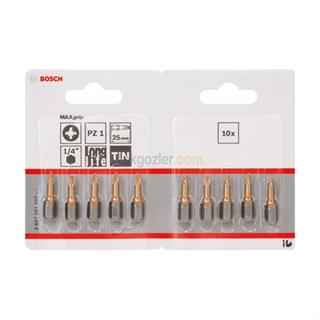 Bosch MaxGrip Vidalama Ucu PZ 1x25 mm 10lu Paket