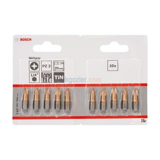 Bosch MaxGrip Vidalama Ucu PZ 2x25 mm 10lu Paket