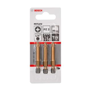 Bosch MaxGrip Vidalama Ucu PZ 2x49 mm 3lü Paket