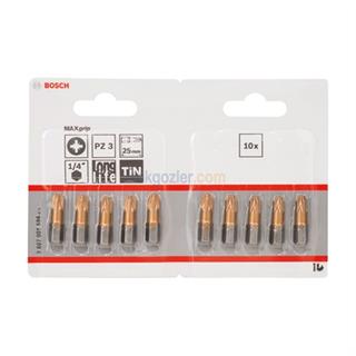 Bosch MaxGrip Vidalama Ucu PZ 3x25 mm 10lu Paket