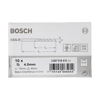 Bosch Metal Matkap Ucu HSS-R 4x75 mm 10lu Paket