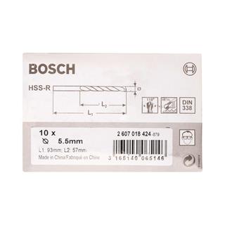 Bosch Metal Matkap Ucu HSS-R 5.5x93 mm 10lu Paket