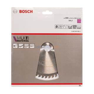 Bosch MultiMaterial 190x20/16 mm 54 Diş Daire Testere Bıçağı
