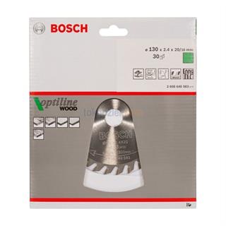 Bosch Optiline Wood 130x20/16 mm 30 Diş Ahşap İçin Daire Testere Bıçağı