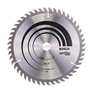 Bosch Optiline Wood 190x20/16 mm 48 Diş Ahşap İçin Daire Testere Bıçağı