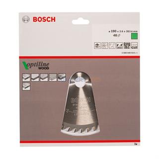 Bosch Optiline Wood 190x20/16 mm 48 Diş Ahşap İçin Daire Testere Bıçağı