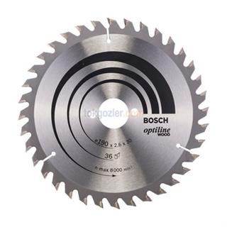 Bosch Optiline Wood 190x30 mm 36 Diş Ahşap İçin Daire Testere Bıçağı