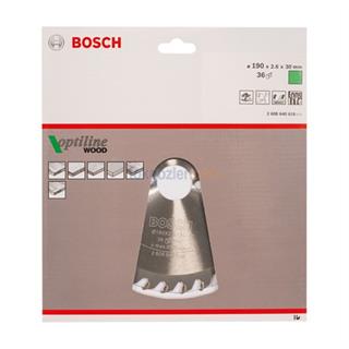 Bosch Optiline Wood 190x30 mm 36 Diş Ahşap İçin Daire Testere Bıçağı