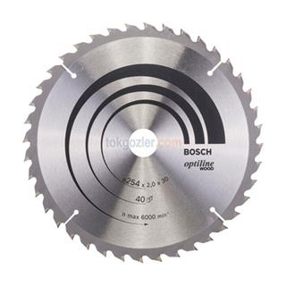 Bosch Optiline Wood 254x30 mm 40 Diş Ahşap İçin Daire Testere Bıçağı
