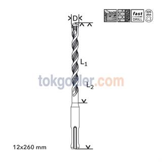 Bosch SDS-Plus-1 Matkap Ucu 12x260 mm