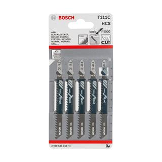 Bosch T 111 C Basic for Wood 5li Ahşap İçin Dekupaj Testeresi Bıçağı