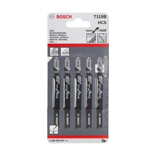 Bosch T 119 B Basic for Wood 5li Ahşap İçin Dekupaj Testeresi Bıçağı