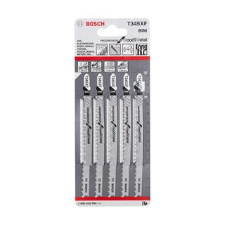 Bosch T 345 XF Progressor WoodandMetal 5li Ahşap ve Metap İçin Dekupaj Testeresi Bıçağı