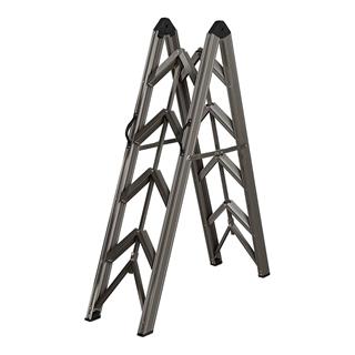 Elbe 4+4 Basamaklı Çift Çıkışlı Portatif Katlanabilir Alüminyum Merdiven