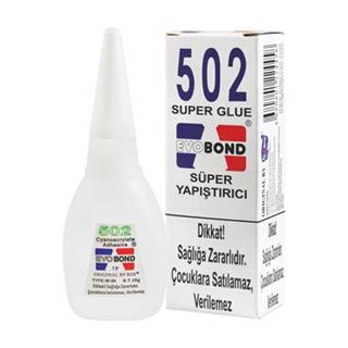Evobond 502 Super Glue Süper Hızlı Güçlü Yapıştırıcı 20 gr.