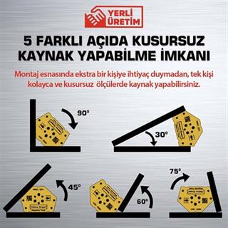 Heinz Linear MKG-201 Kaynak İçin Tutucu Mıknatıs 5 Açılı Manyetik Kaynak Gönyesi