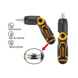 İngco AKISD1208 13ü 1 Arada Cırcır Tornavida Seti