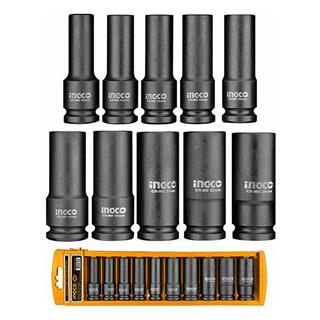 İngco HKISSD12102L Endüstriyel 10lu 1/2 Uzun Lokma Seti