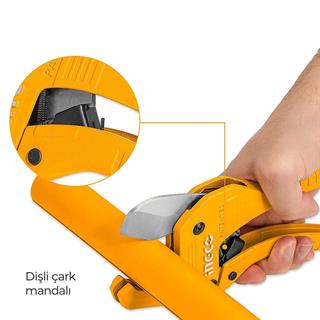 İngco HPCS05428 Otomatik PVC PPRC Boru Kesici Makası 193 mm