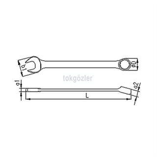 İzeltaş 0322 Kombine Anahtar Kısa Boy Master 8 mm