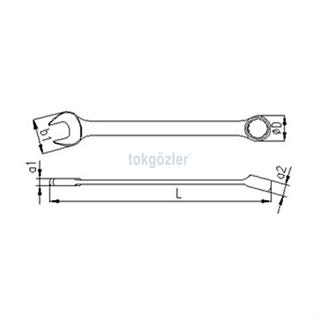 İzeltaş 0330 Kombine Anahtar Uzun Boy 46 mm
