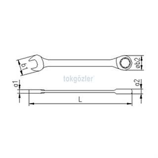 İzeltaş 0340 Cırcır Kombine Anahtar 9 mm