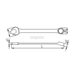 İzeltaş 0360 XL Ekstra Uzun Kombine Anahtar 10 mm