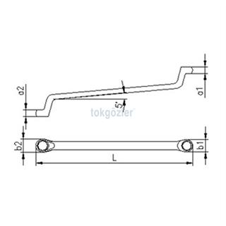 İzeltaş 0430 Yıldız İki Ağız Anahtar 13x17 mm