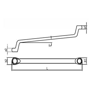 İzeltaş 0430032430 Yıldız İki Ağız Anahtar 24x30 mm