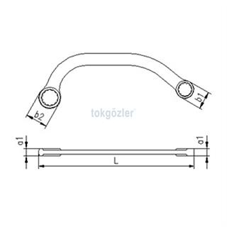 İzeltaş 0530 Yarım Ay Anahtar Yıldız İki Ağız 11x13 mm