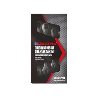 İzeltaş 13000005343 Cırcır Kombine Anahtar Takımı 4 Parça