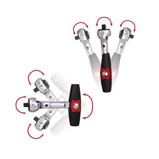 İzeltaş 1507067115 Mafsallı Cırcır T Kol 1/4