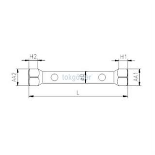 İzeltaş 1800 Kovan Anahtar İki Ağız 14x15 mm