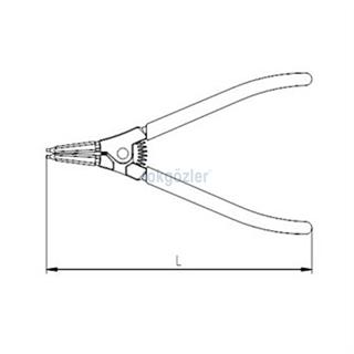 İzeltaş 3301 Dış Segman Pensesi (Yaylı Düz) 225 mm