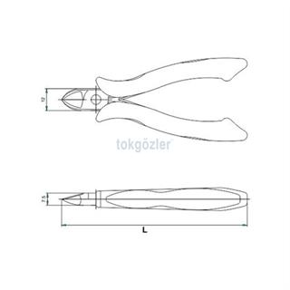 İzeltaş 3550 Elektronikçi Yan Keski 125 mm