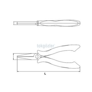 İzeltaş 3553 Elektronikçi Düz Uçlu Kargaburun 150 mm