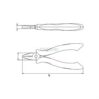 İzeltaş 3557 Elektronikçi Pense 125 mm