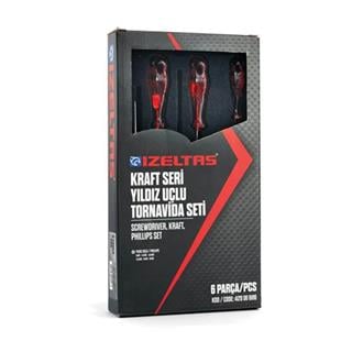 İzeltaş 4120 Kraft Serisi Yıldız Uçlu Tornavida Seti - 6 Parça