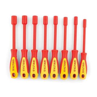 İzeltaş 4773 1000V Süngüsü İzoleli Lokma Uçlu Tornavida Seti - 8 Parça