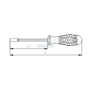İzeltaş 4782 Süngüsü İzoleli Manyetik Bits Tutucu Tornavida 6.3x120 mm