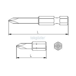 İzeltaş 4820 Yıldız Bits Uç Ph3 25 mm