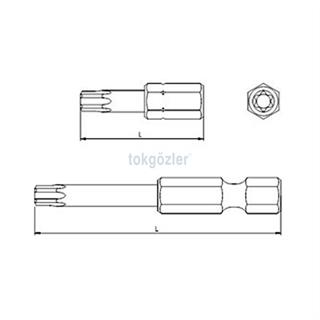 İzeltaş 4830 Torx Bits Uç T 27 - 25 mm