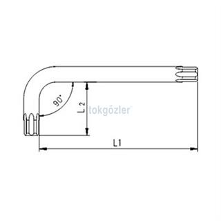 İzeltaş 4910 Torx Allen Anahtar T 27 - 64 mm