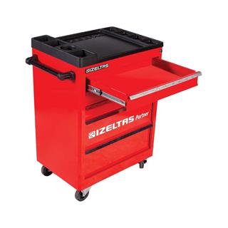 İzeltaş 5 Çekmeceli Partner Mobil Takım Dolabı Kırmızı (Boş)