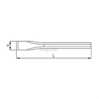 İzeltaş 5510 Tesviyeci Düz Keski Krom Kaplı 150 mm