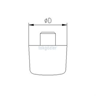 İzeltaş 5850 Plastik Çekiç Yedek Parça - Plastik Çekiç Başlığı 40 mm