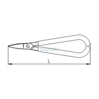 İzeltaş 6801 Kuyumcu Makası (Eğri) 180 mm