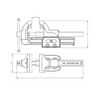 İzeltaş 7400300175 Dövme Çelik Mengene 175 mm
