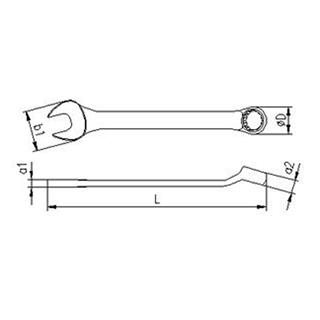 İzeltaş Boyunlu Kombine Anahtar 17 mm