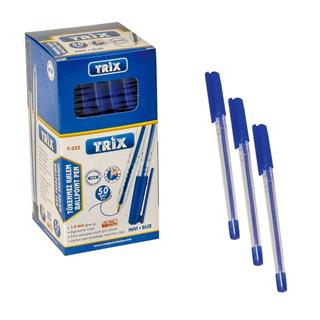 Trix T-333 Mavi Tükenmez Kalem 1.0 mm 50li Paket 